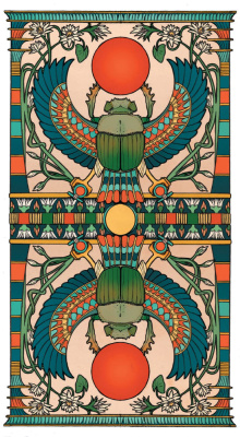 картинка Карты Таро "Egyptian Art Nouveau Tarot Cards" Lo Scarabeo / Египетские карты Таро в стиле ар-нуво Ло от магазина Gamesdealer.ru