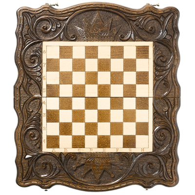 картинка Шахматы + нарды резные "Корона"  40, Haleyan от магазина Gamesdealer.ru