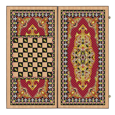 картинка Нарды + Шашки Сирия Красные большие (Россия, дерево, 60 см), Partida от магазина Gamesdealer.ru