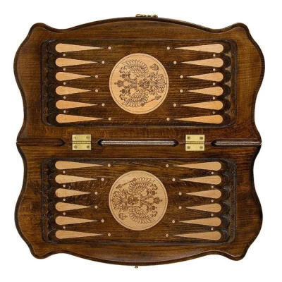 картинка Нарды резные "Герб РФ 3" 40, Mirzoyan от магазина Gamesdealer.ru