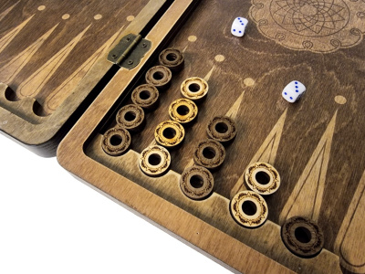 картинка Нарды Марс "Золотой Орнамент 1" малые (деревянные, 40 см, Россия), Partida от магазина Gamesdealer.ru