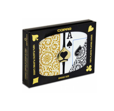 Карты "Copag Poker Size Jumbo 1546 Double Deck (Black, Gold)"