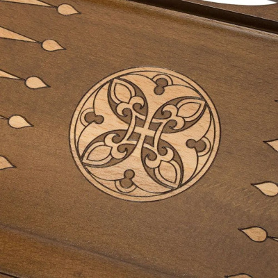 картинка Шахматы + нарды резные "Афинские" 50 с ручкой, Haleyan от магазина Gamesdealer.ru