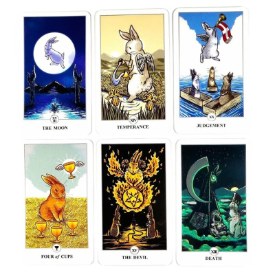 картинка Карты Таро "Lunalapin Tarot" 12x7 Reprint / Таро Лунный Кролик TAROMANIA от магазина Gamesdealer.ru