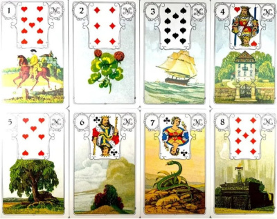 картинка Карты Таро "Mille Lenormand Blue Owl Premium Edition" / Колода Ленорман Синяя Сова Премиум Издание от магазина Gamesdealer.ru