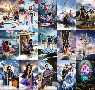 картинка Карты Таро The World of Visions Tarot 12cm, Taroteca / Мир Видений 12 см золотой срез от магазина Gamesdealer.ru