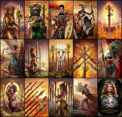 картинка Карты Таро The Elemental Wisdom Tarot LARGE version 14cm, Taroteca  / Таро Мудрость Стихий,  14 см,  от магазина Gamesdealer.ru