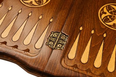 картинка Шахматы + нарды резные 40 с ручкой, Haleyan от магазина Gamesdealer.ru