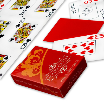 картинка Карты для покера "Monte Carlo" 100% пластик магазин Gamesdealer.ru являющийся официальным дистрибьютором в России  картинка Карты для покера "Monte Carlo" 100% пластик от магазина Gamesdealer.ru