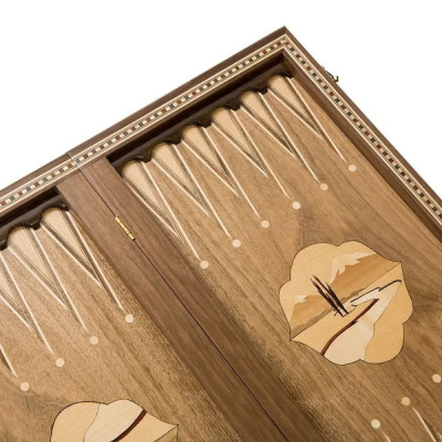 картинка Нарды "Цветок", инкрустация, Zeynalyan от магазина Gamesdealer.ru