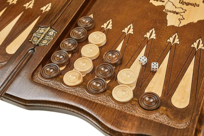 картинка Шахматы + нарды резные с Араратом 2, ручкой, Haleyan от магазина Gamesdealer.ru