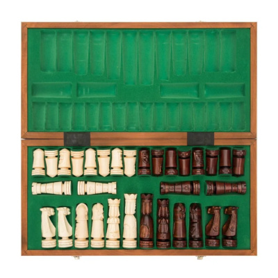 картинка Шахматы "Большой Замок" 56 см, маркетри, Madon (деревянные, Польша) от магазина Gamesdealer.ru